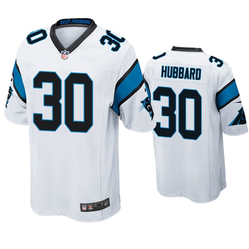 Men Carolina Panthers #30 Chuba Hubbard Nike White Game NFL Jersey->carolina panthers->NFL Jersey